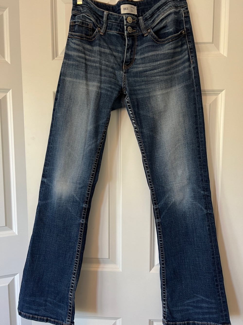 BKE Stella Bootcut Jeans | Slim Fit Low Rise | Medium Wash